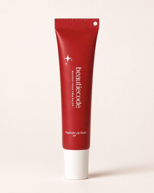 strawberry tinted peptide lip balm with spf15